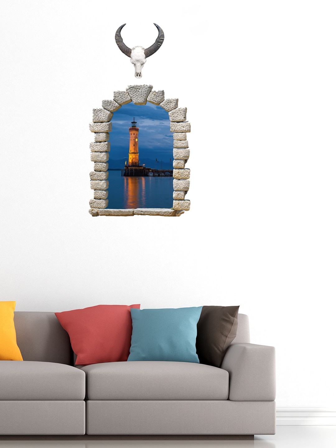 

Cortina Multicoloured Light House Wall Sticker, Multi