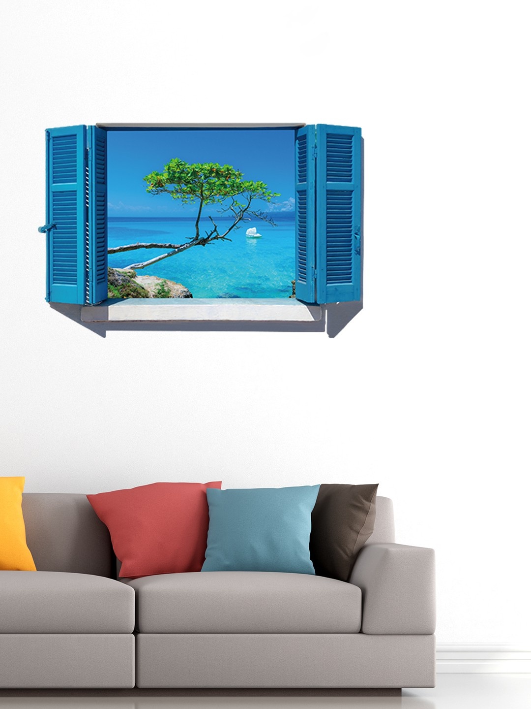 

Cortina Multicoloured Blue Sea Wall Sticker, Multi