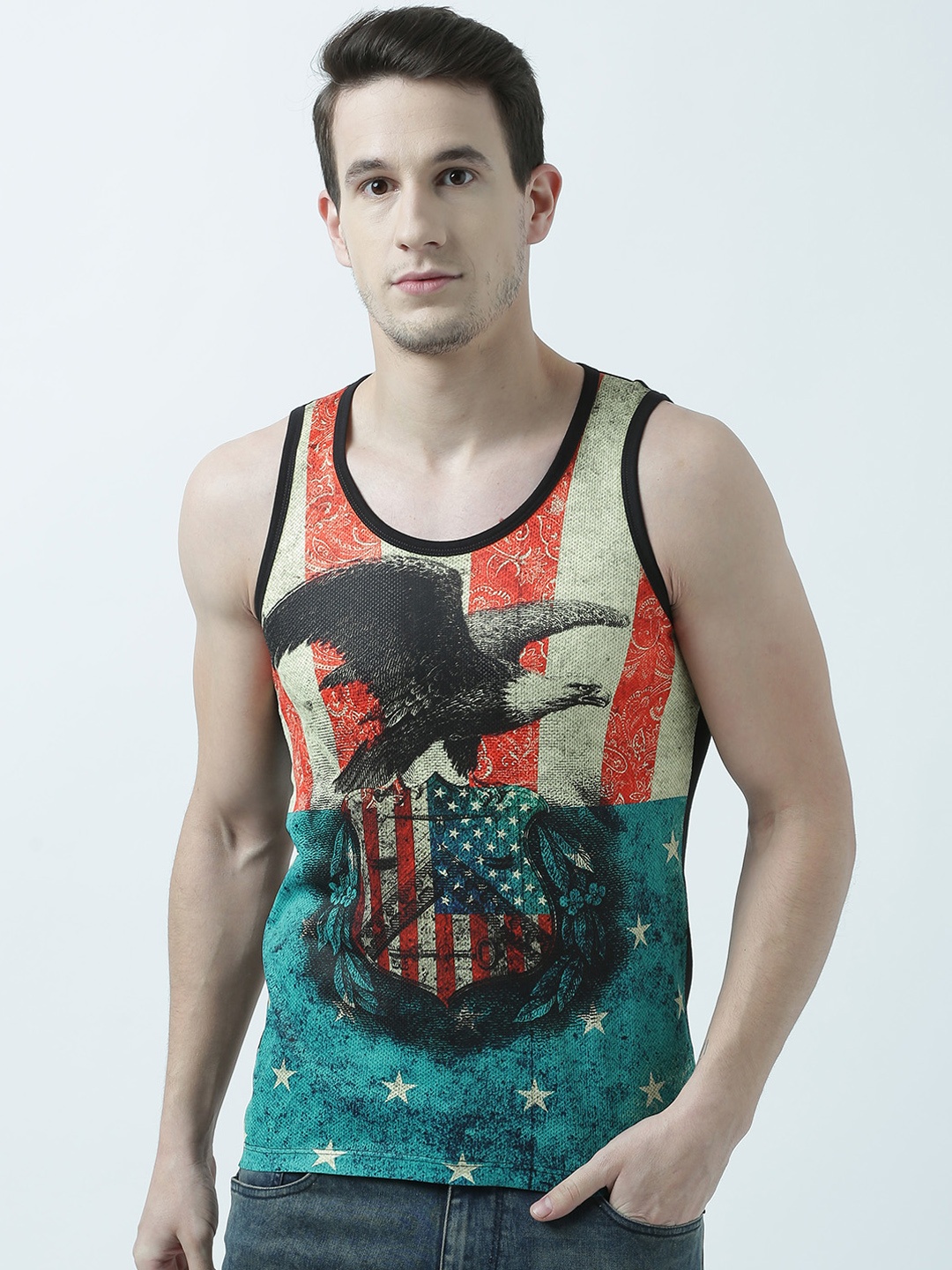 

Wear Your Mind Men Multicoloured Printed Scoop Neck T-shirt, Multi