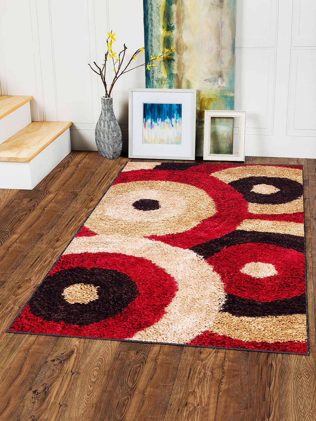 

Story@home Red & Black Printed Carpet