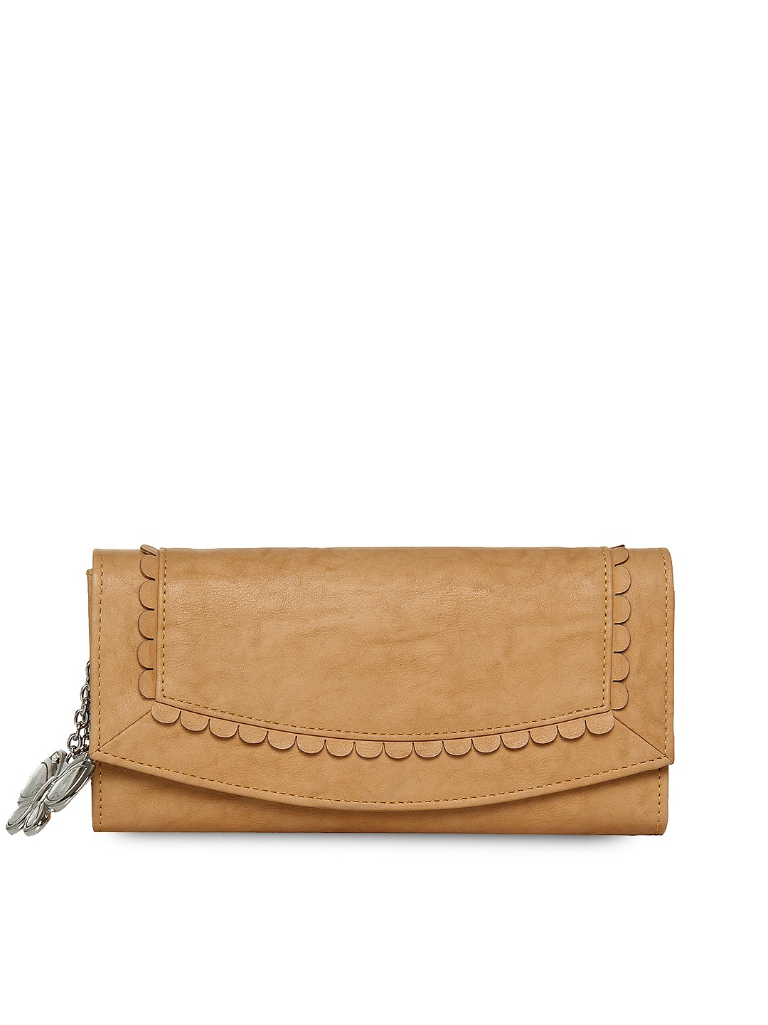 

Butterflies Women Beige Solid Two Fold Wallet