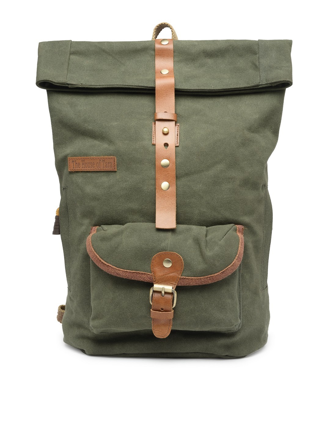 

The House of Tara Unisex Green Solid Backpack