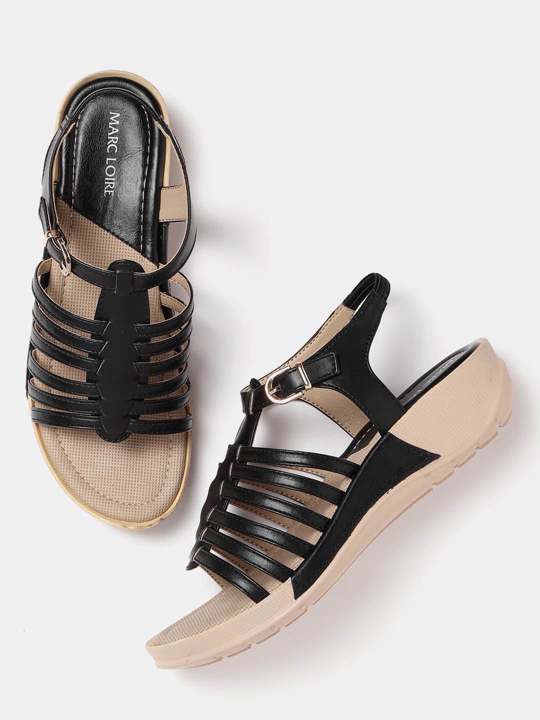 

Marc Loire Women Black Solid Sandals