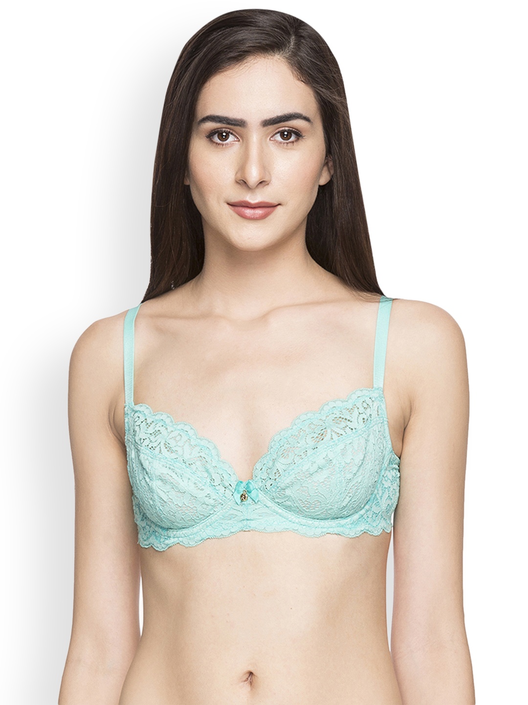 

Candyskin Teal Lace Underwired Non Padded Minimizer Bra CS-BRA-08TEAL1599