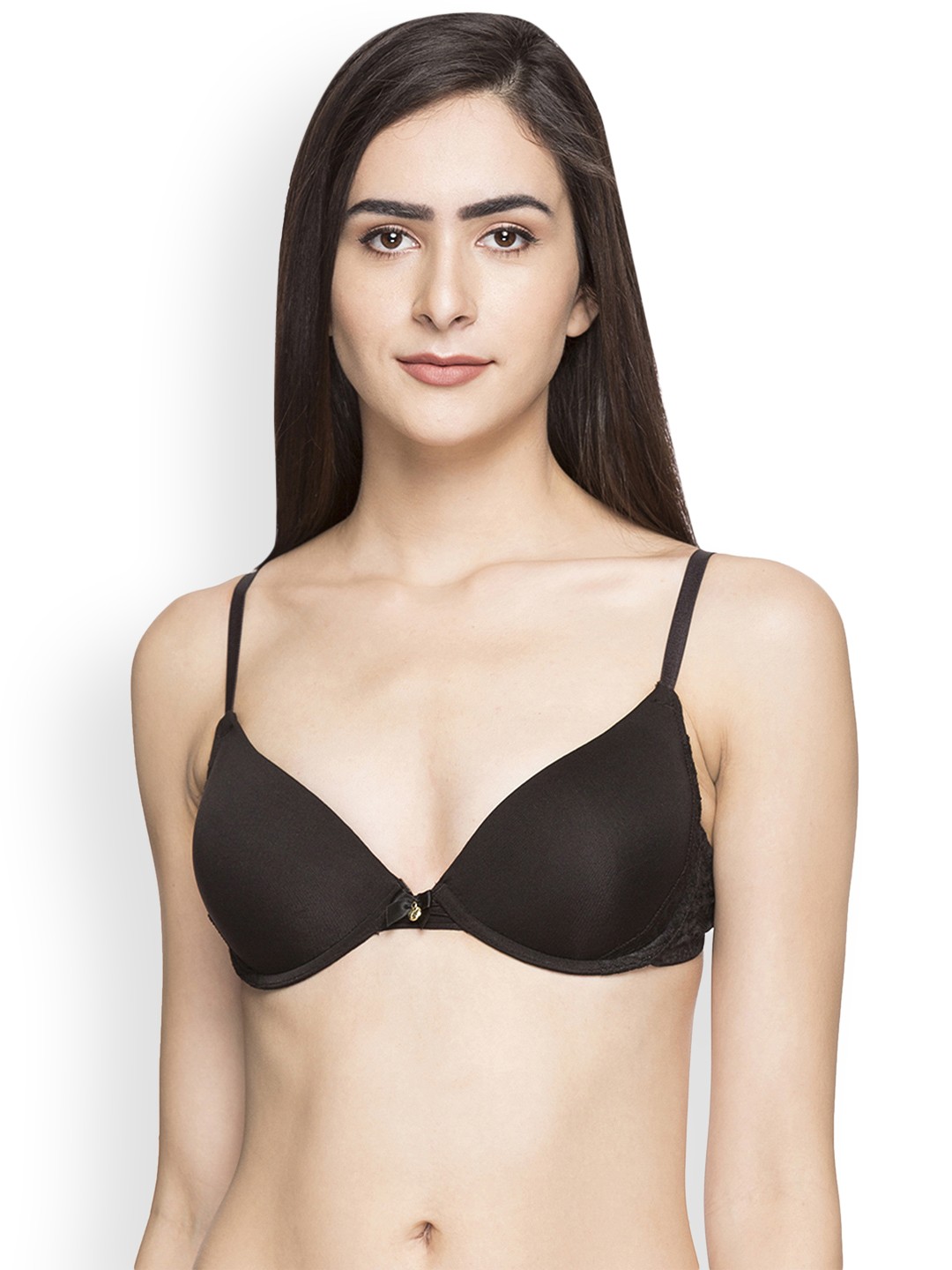 

Candyskin Black Solid Underwired Heavily Padded Push-Up Bra CS-BRA-02BLACK