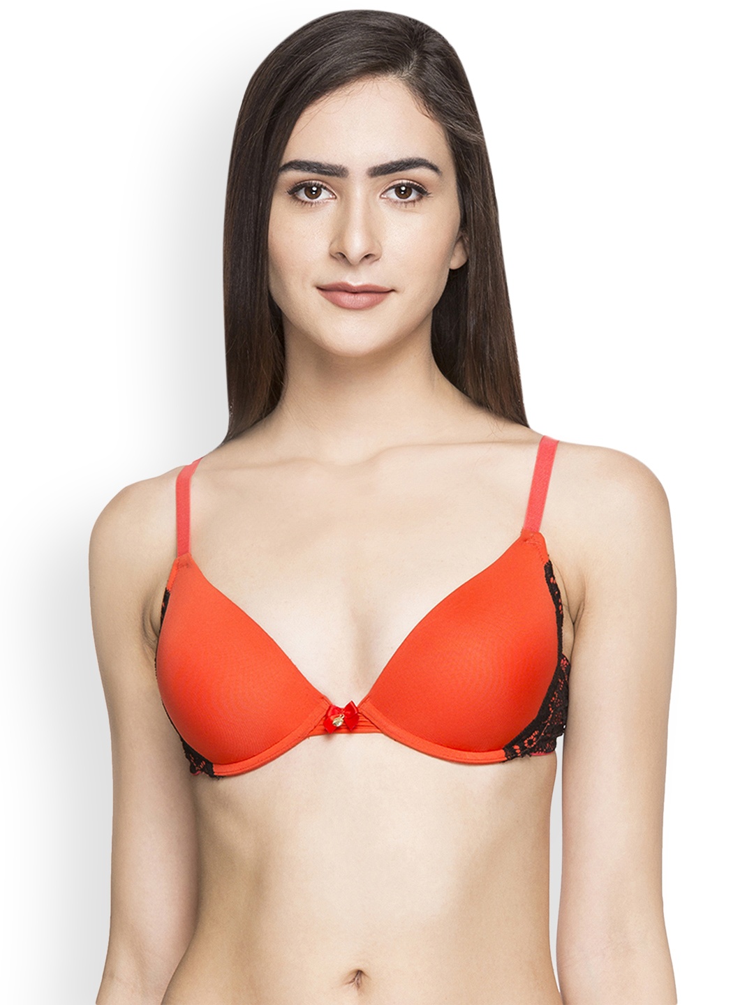 

Candyskin Red & Black Solid Underwired Push-Up Bra CS-BRA-02RED WITH BLACK1599