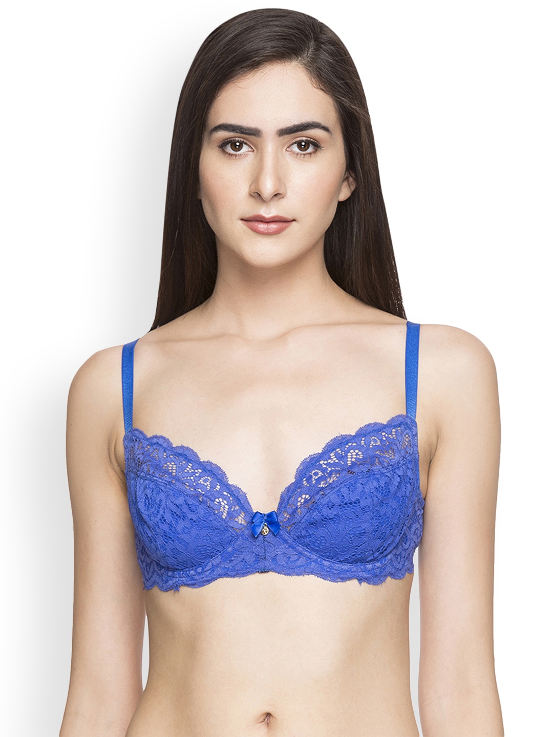 

Candyskin Blue Lace Underwired Non Padded Demi Bra CS-BRA-08BLUE1599