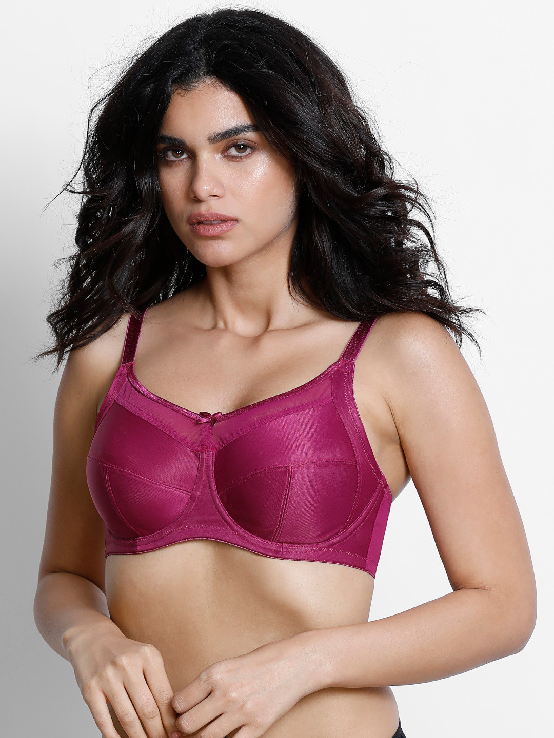 

Zivame Maroon Solid Underwired Non Padded Everyday Bra ZI0101M0XLPURPL