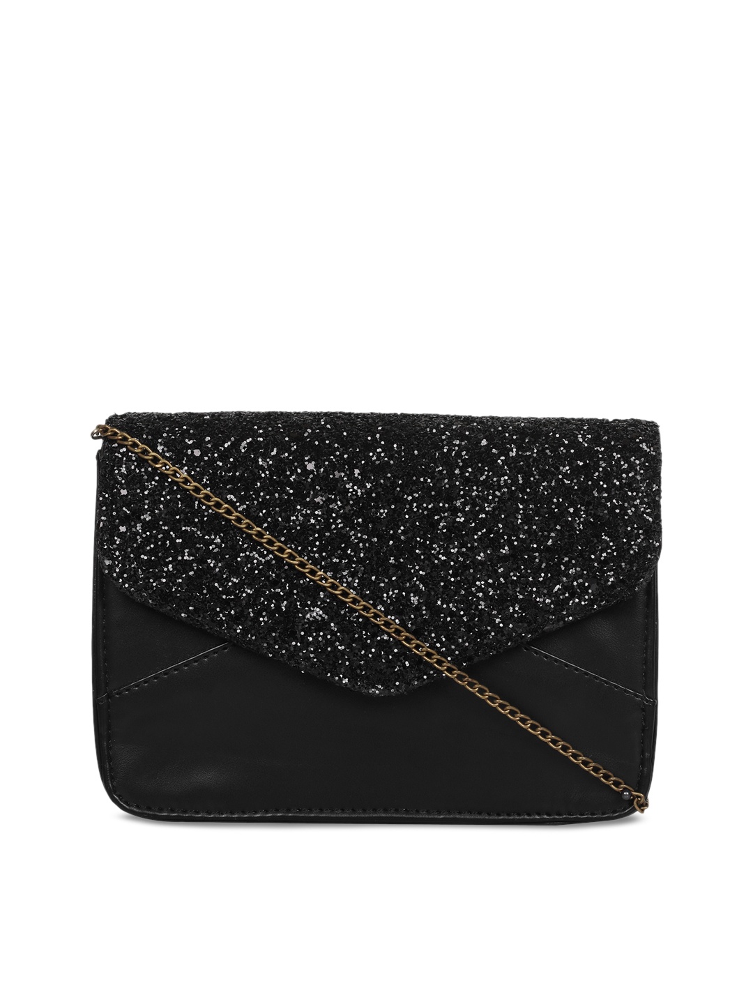 

Berrypeckers Black Self Design Sling Bag