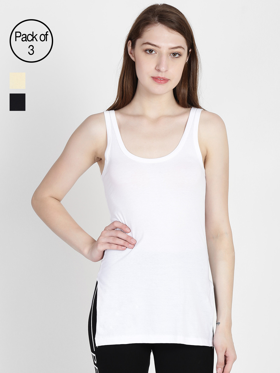 

Leading Lady Pack of 3 Camisoles DC-140, Beige