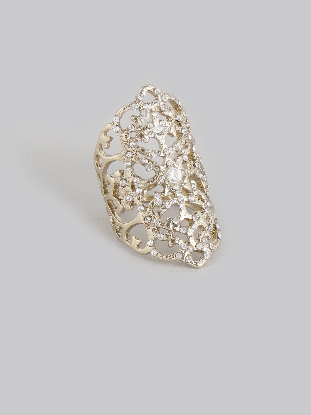 

Accessorize Women Antique Gold-Toned Stone-Studded Finger Rings