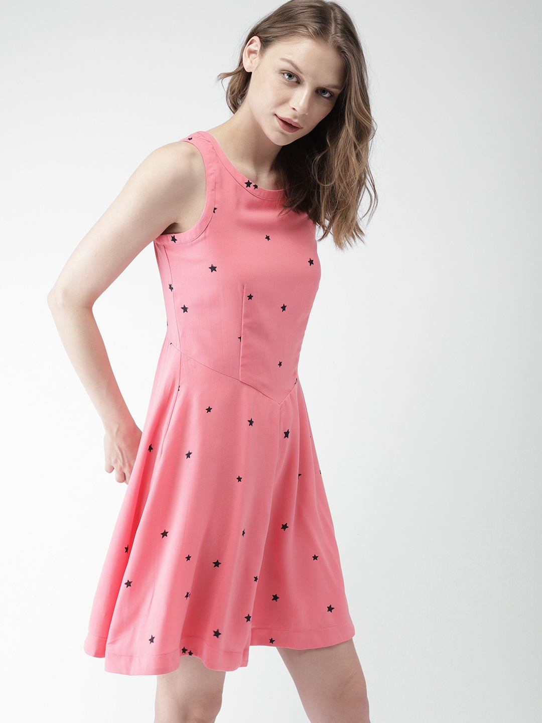 

Tommy Hilfiger Women Pink Printed Fit and Flare Dress