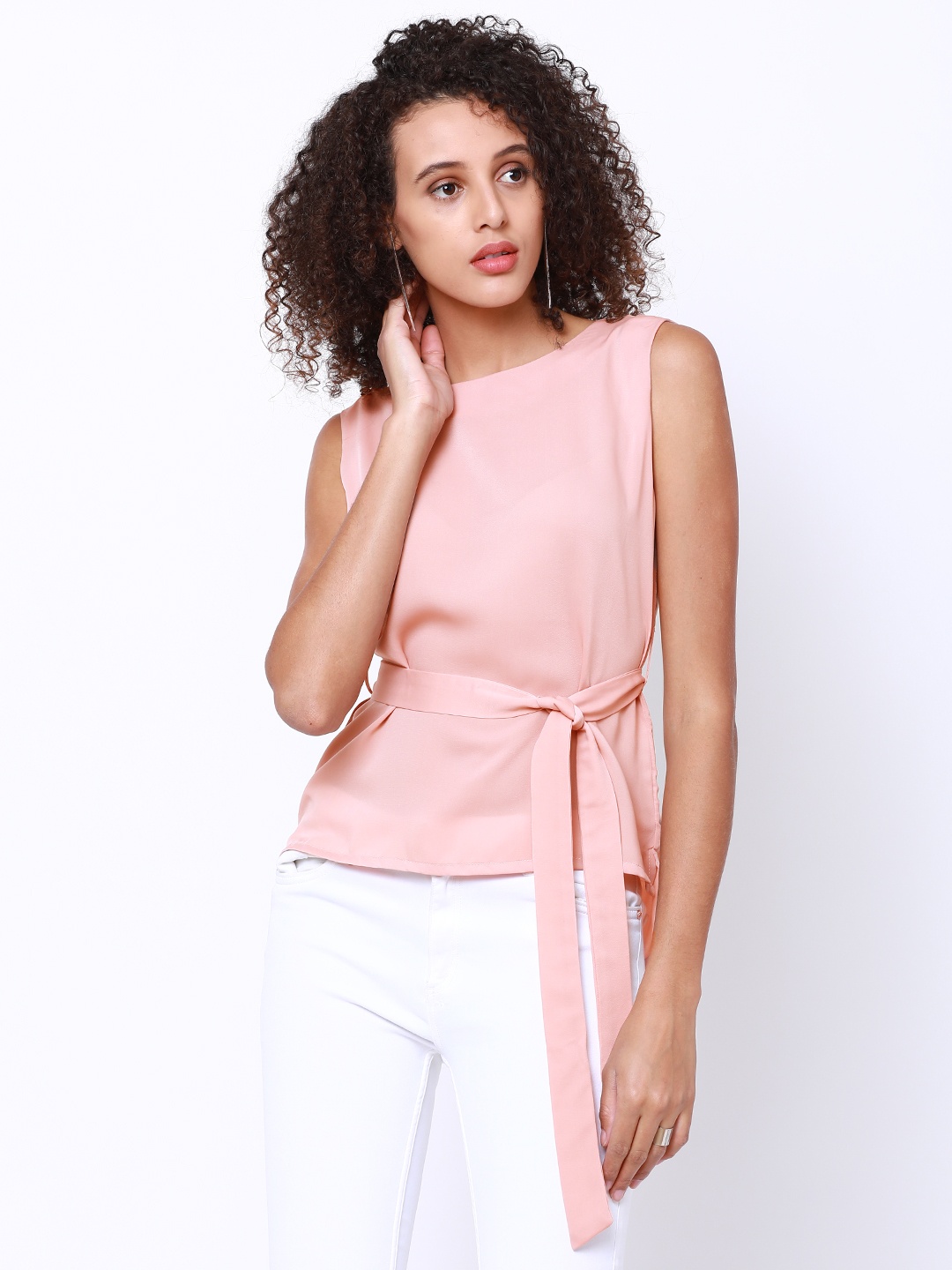 

Tokyo Talkies Women Pink Solid Top