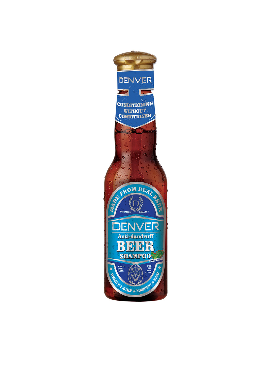 

Denver Men Anti Dandruff Beer Shampoo 200 ml, Brown