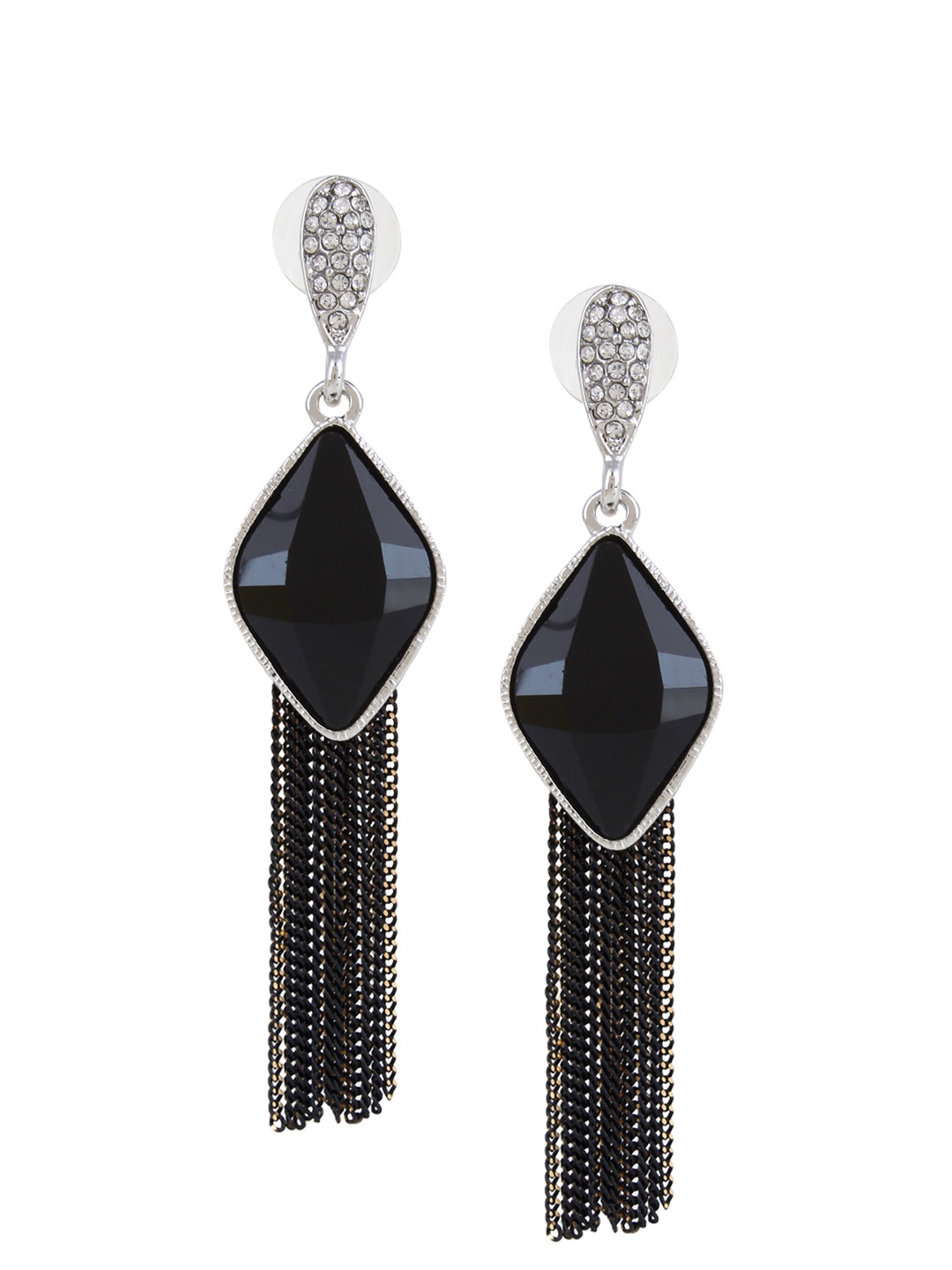 

Mali Fionna Black Contemporary Handcrafted Drop Earrings