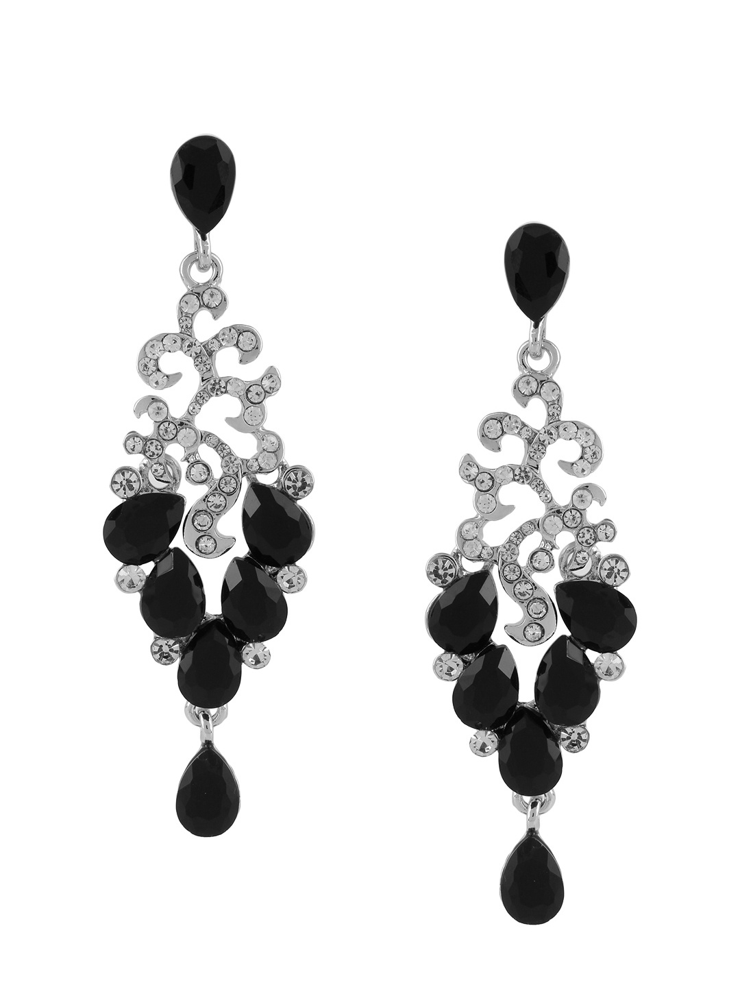 

Mali Fionna Black Contemporary Handcragted Drop Earrings