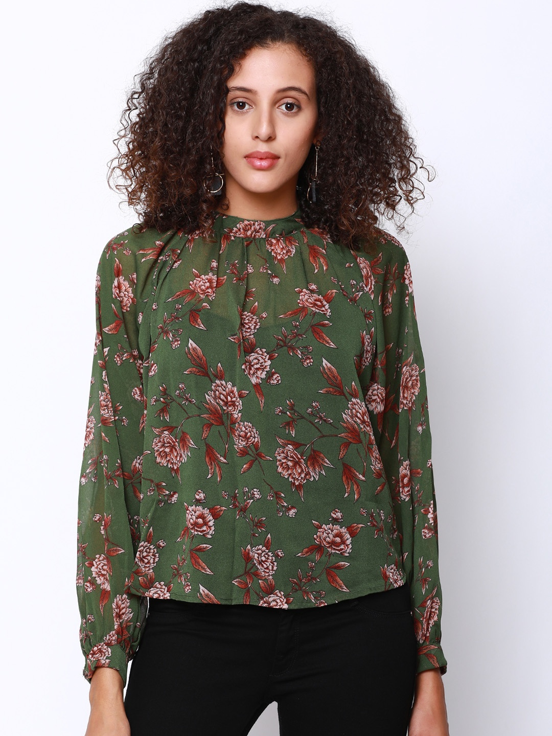 

Tokyo Talkies Women Green Printed Top