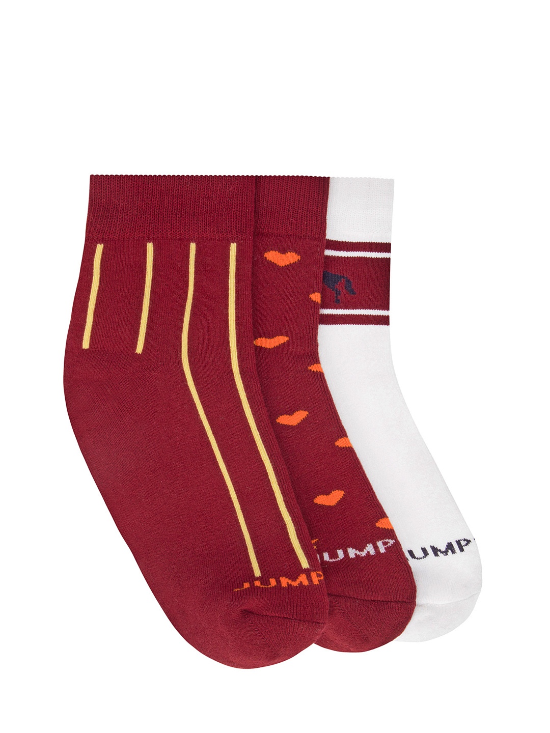 

JUMP USA Women Pack of 3 Ankle length Socks, White