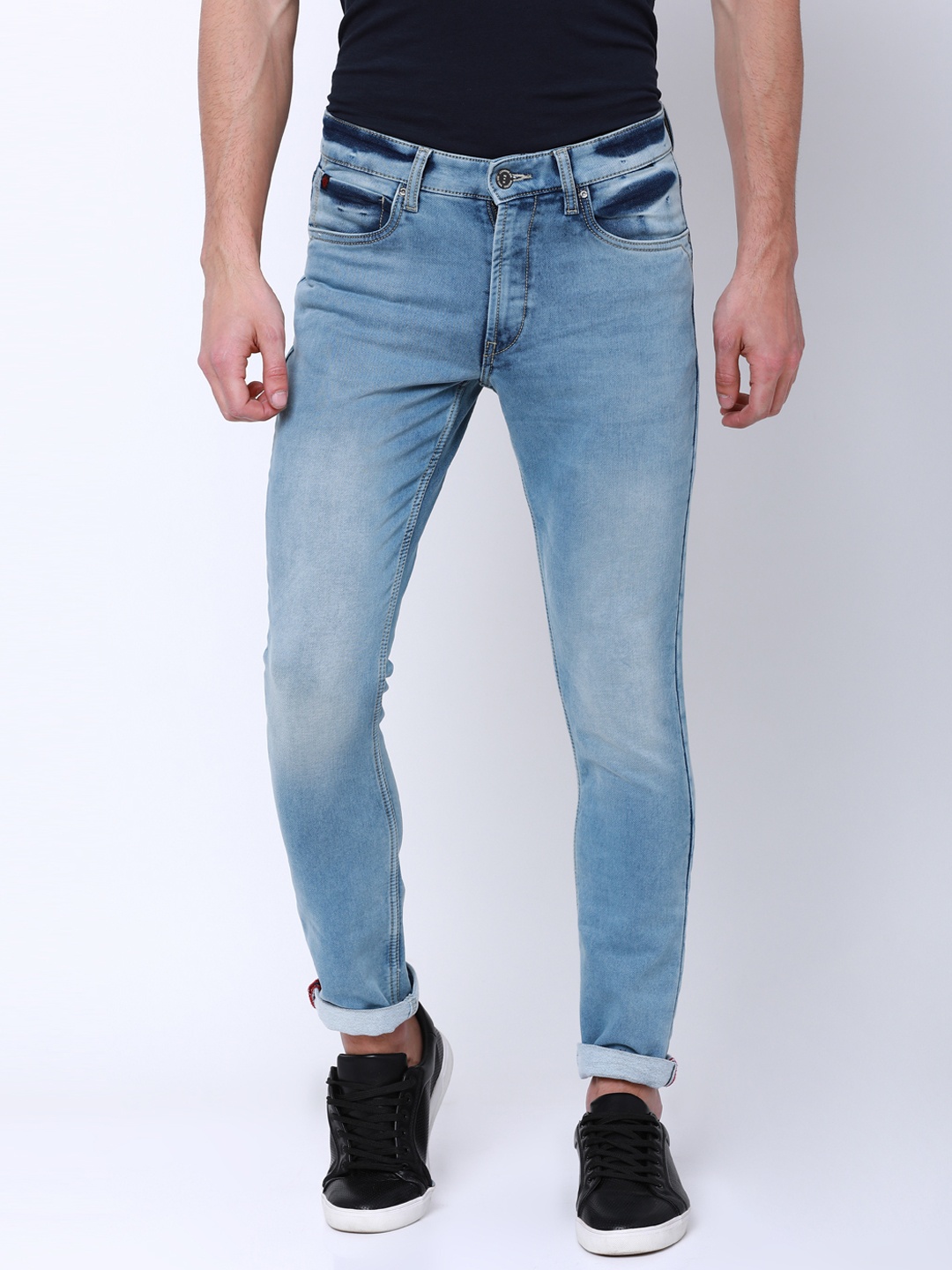

LOCOMOTIVE Men Blue Slim Fit Mid-Rise Clean Look Stretchable Jeans