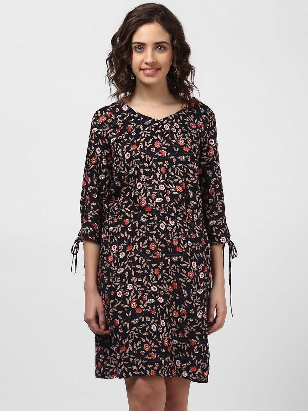

Harpa Women Black Printed A-Line Dress