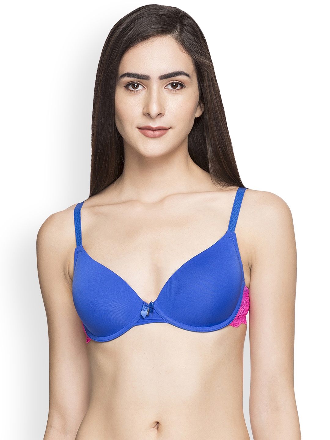 

Candyskin Blue Solid Underwired Lightly Padded T-shirt Bra CS-BRA-05BLUE