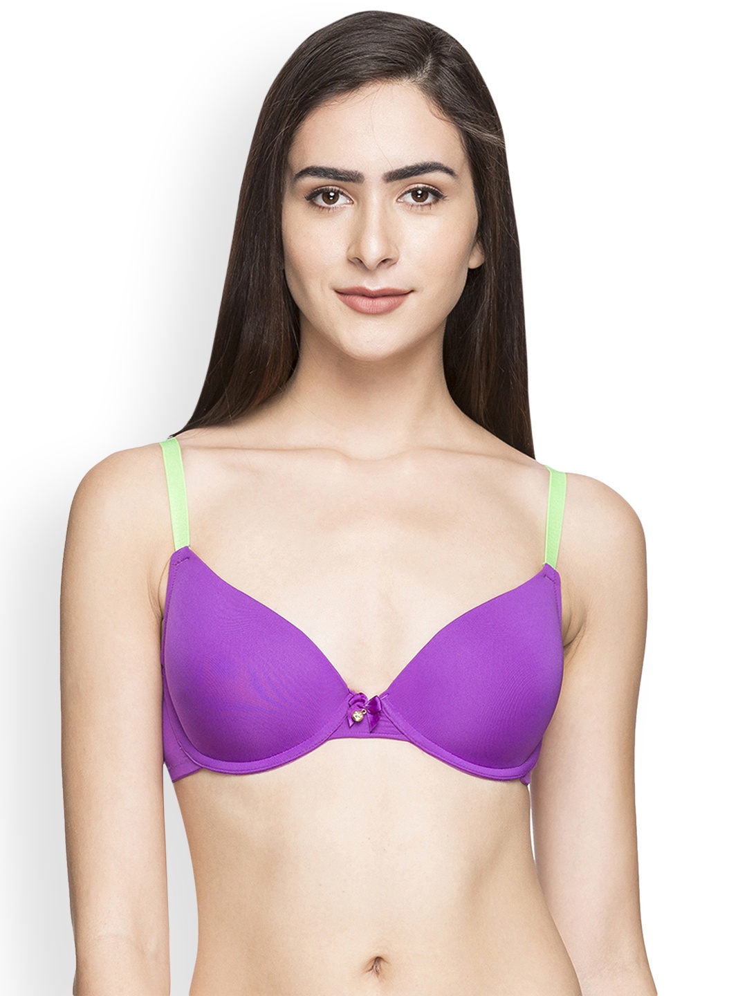 

Candyskin Purple Solid Underwired Lightly Padded T-shirt Bra CS-BRA-06PURPLE