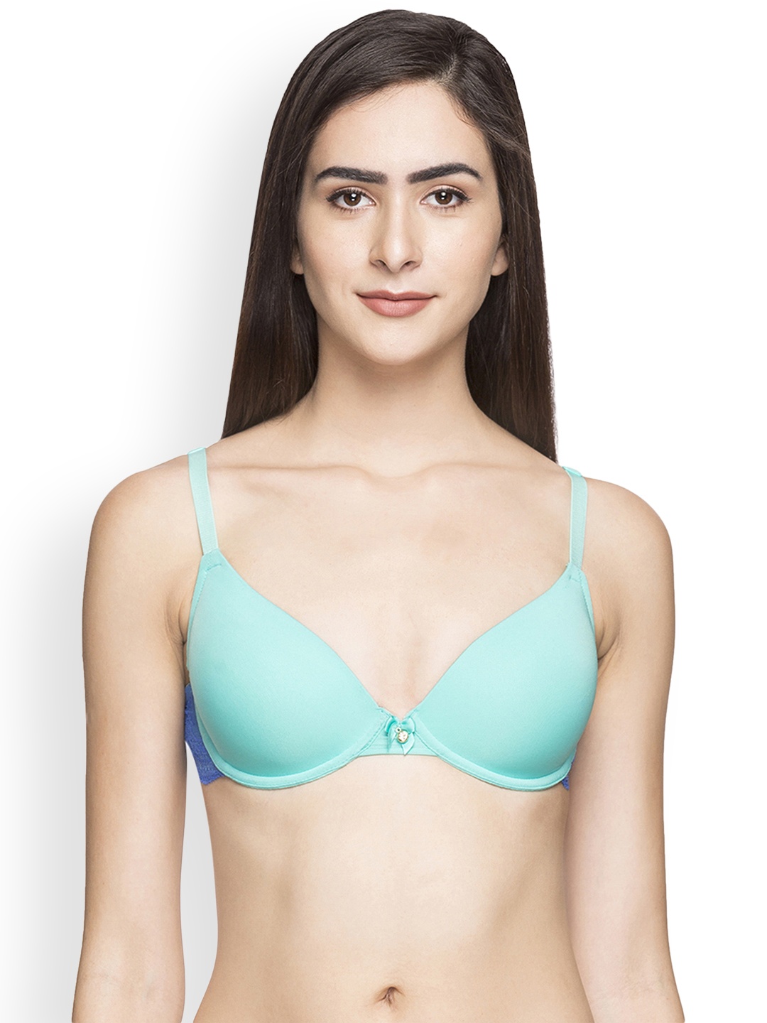 

Candyskin Sea Green Solid Underwired Lightly Padded T-shirt Bra CS-BRA-05TEAL