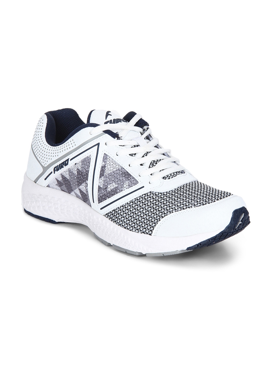 

FURO by Red Chief Men White Mesh Mid-Top Running Shoes