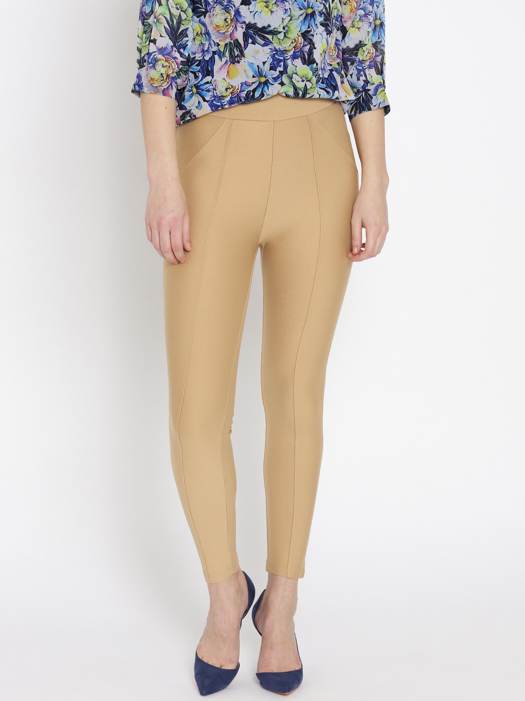 

Noi Women Beige Skinny Fit Treggings