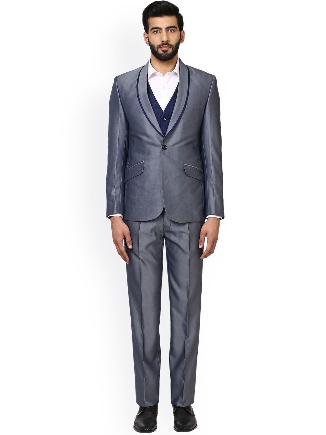 

Raymond Men Grey Solid Suit