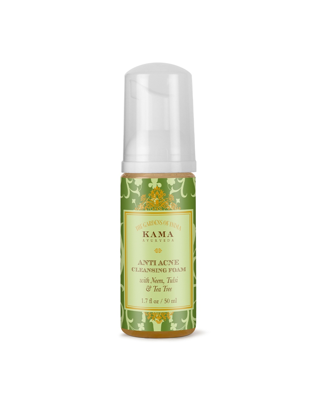 

KAMA AYURVEDA Anti-Acne Cleansing Foam with Neem - Tulsi - Tea Tree 50 ml, Green