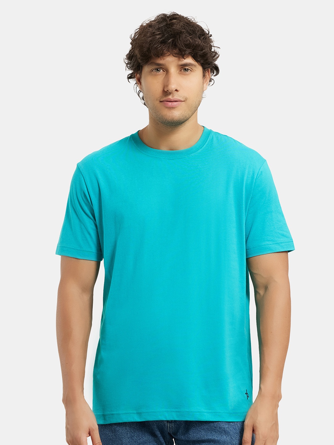 

Jockey Combed Cotton Rich Round Neck Half Sleeve Tshirt-2714, Sea green