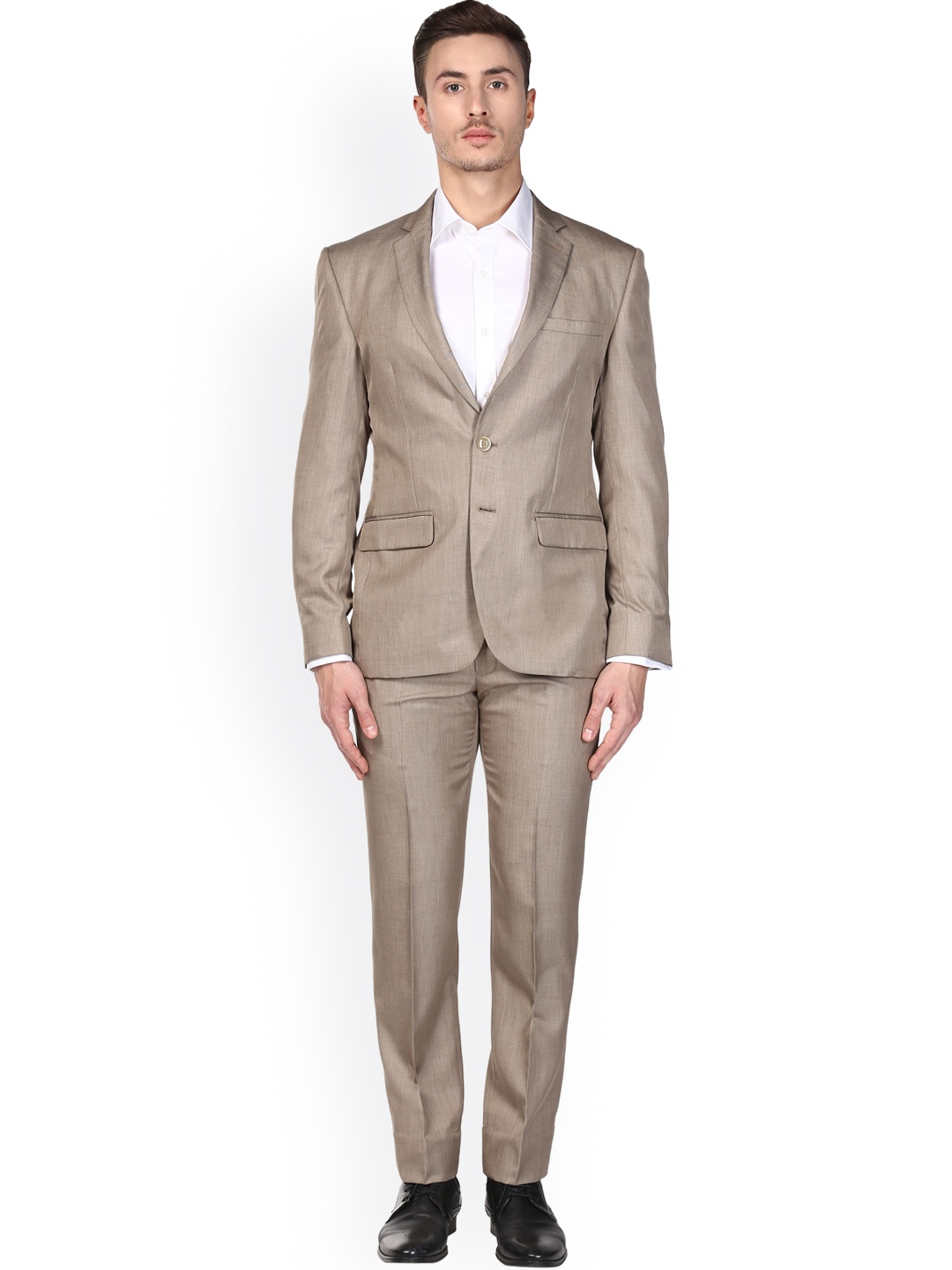 

Park Avenue Men Brown Slim Fit Single-Breasted Formal Suit