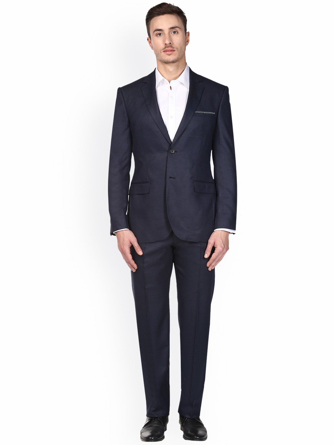 

Park Avenue Men Blue Slim Fit Single-Breasted Formal Suit