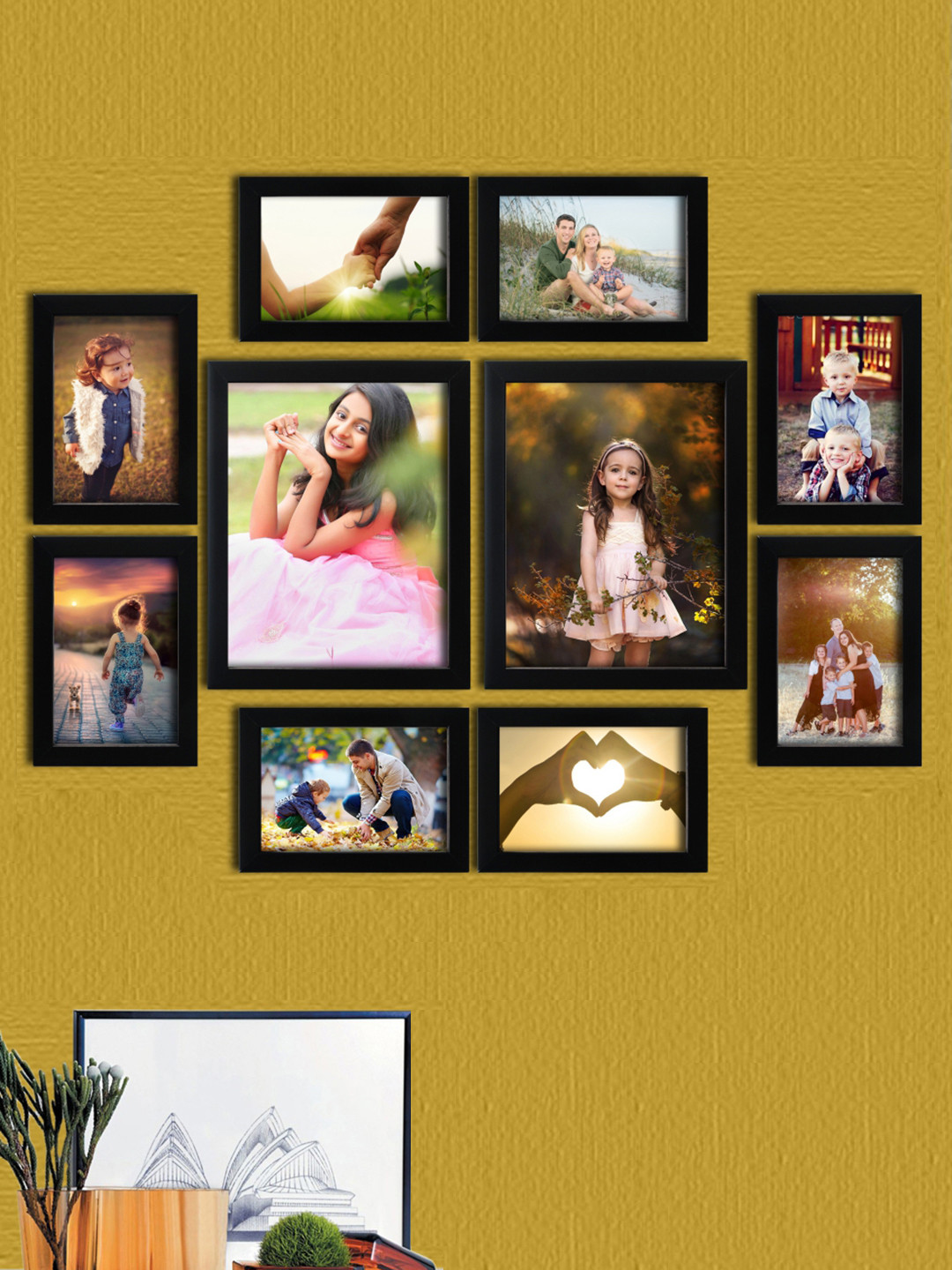 

Random Set of 10 Black Photo frames