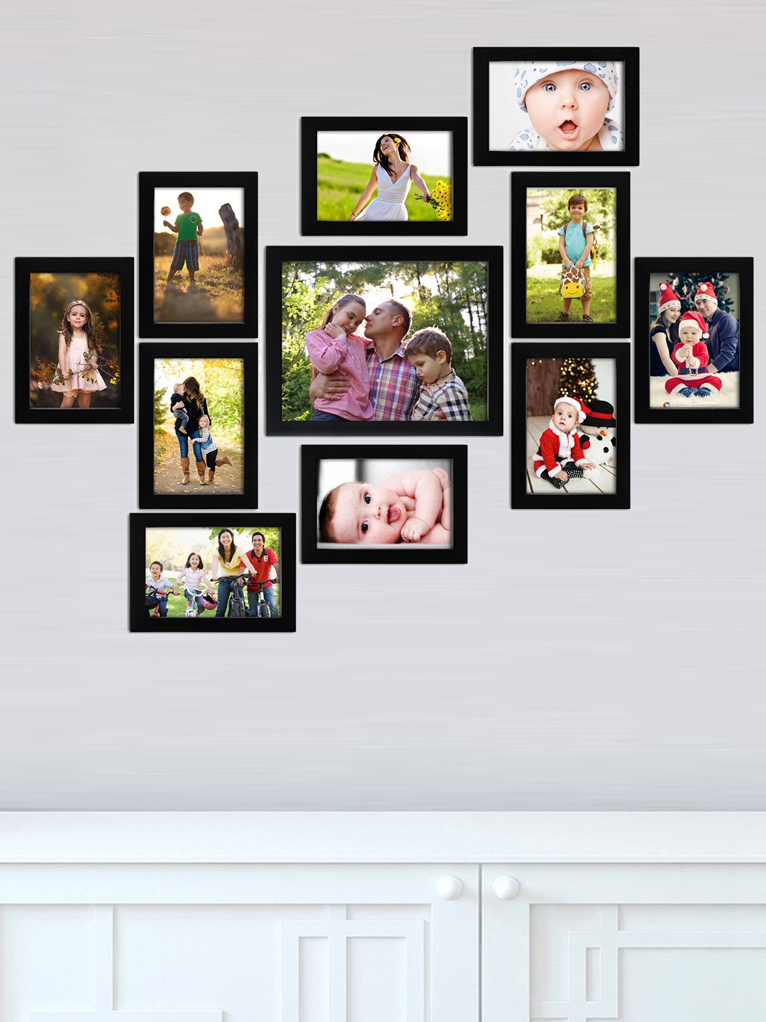 

Random Set of 11 Black Photo frames