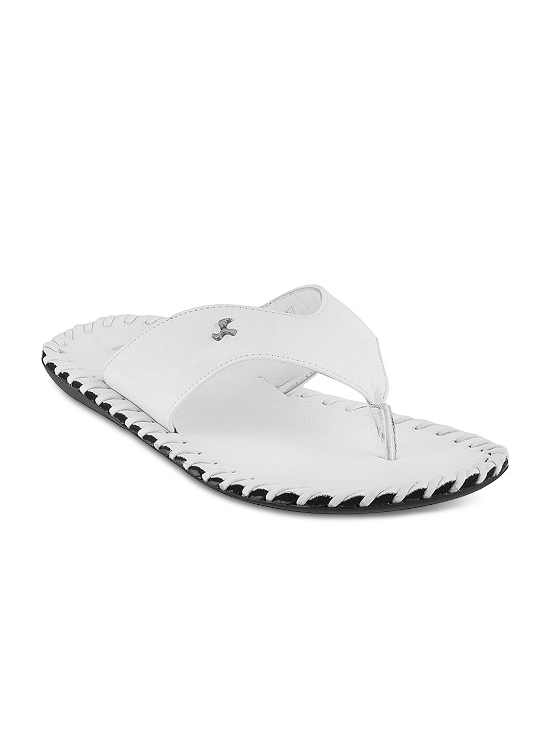 

Mochi Men White Leather Comfort Sandals