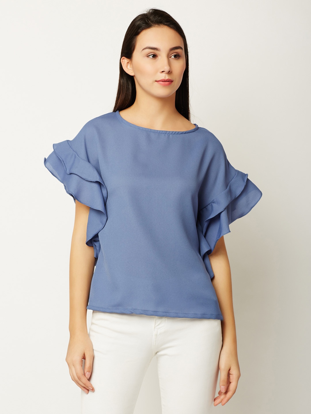 

Miss Chase Women Blue Solid Top