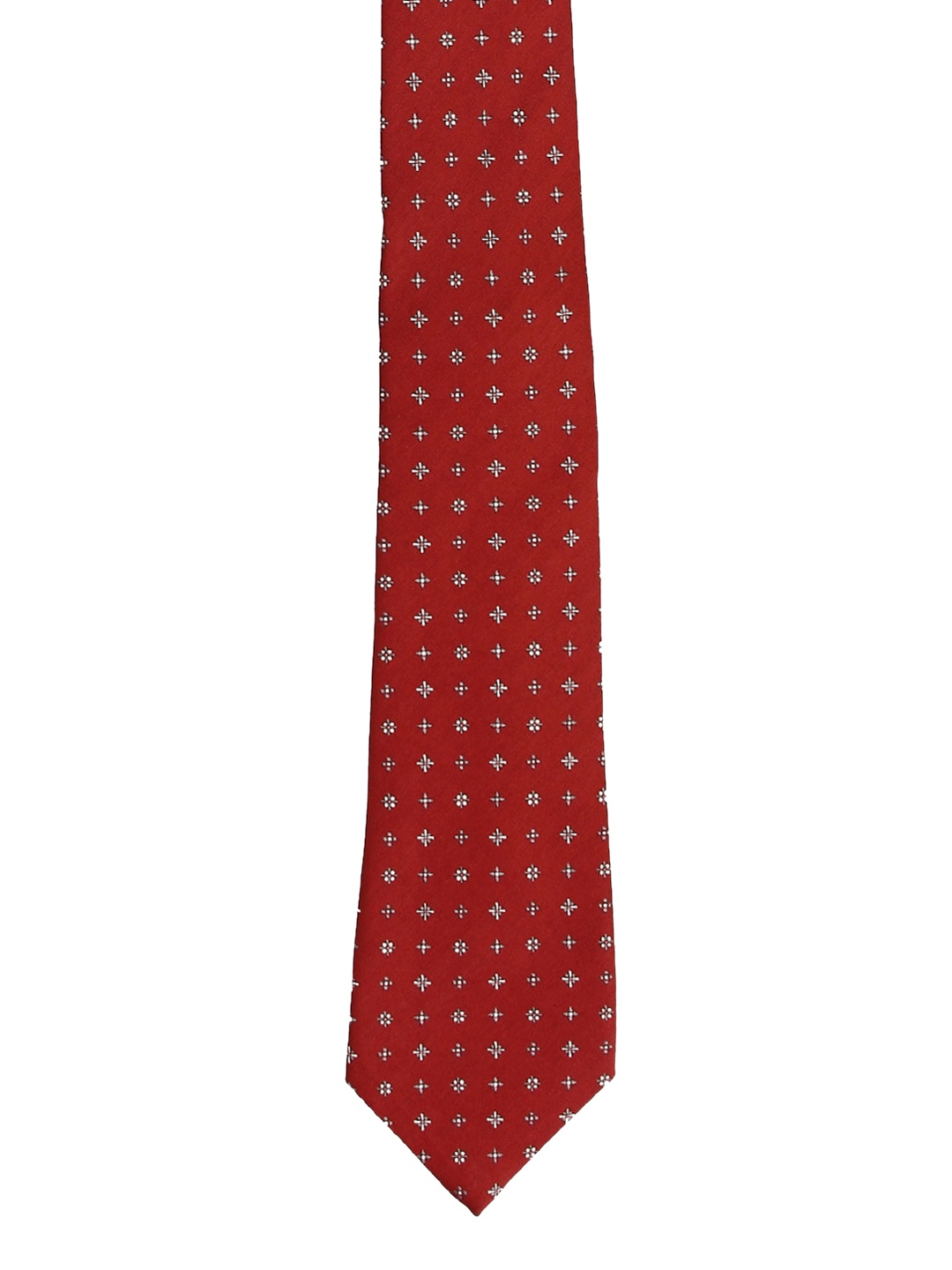 

Tossido Maroon Woven Design Broad Tie