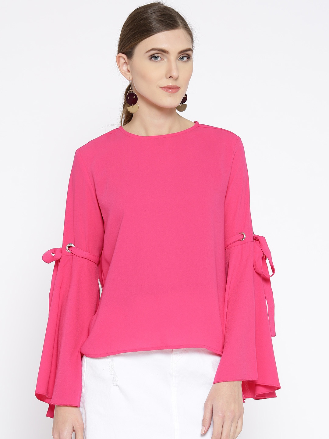 

ONLY Women Pink Solid Top