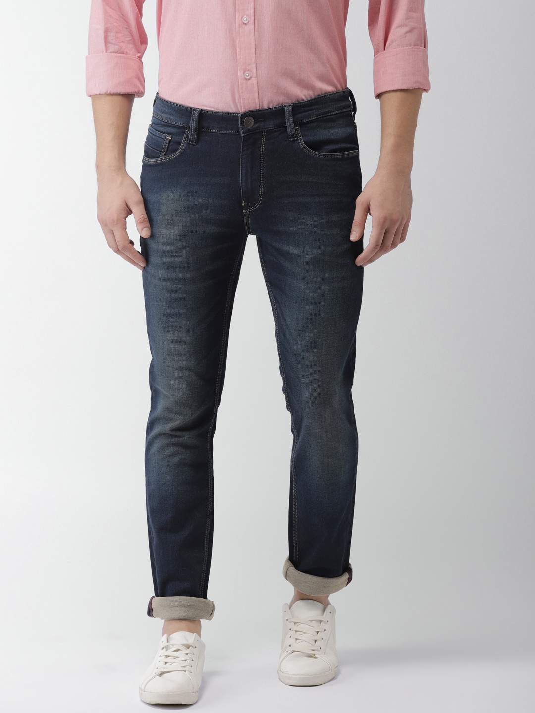 

Arrow Blue Jean Co. Men Blue Slim Fit Mid-Rise Clean Look Stretchable Jeans