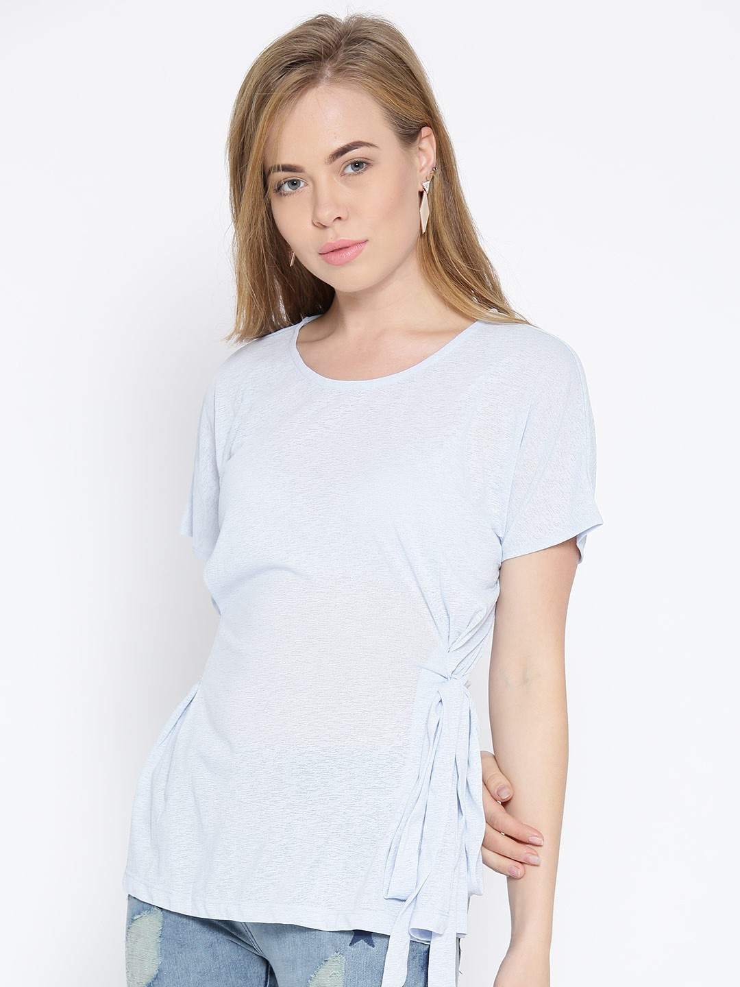 

Annabelle by Pantaloons Women Blue Solid Top