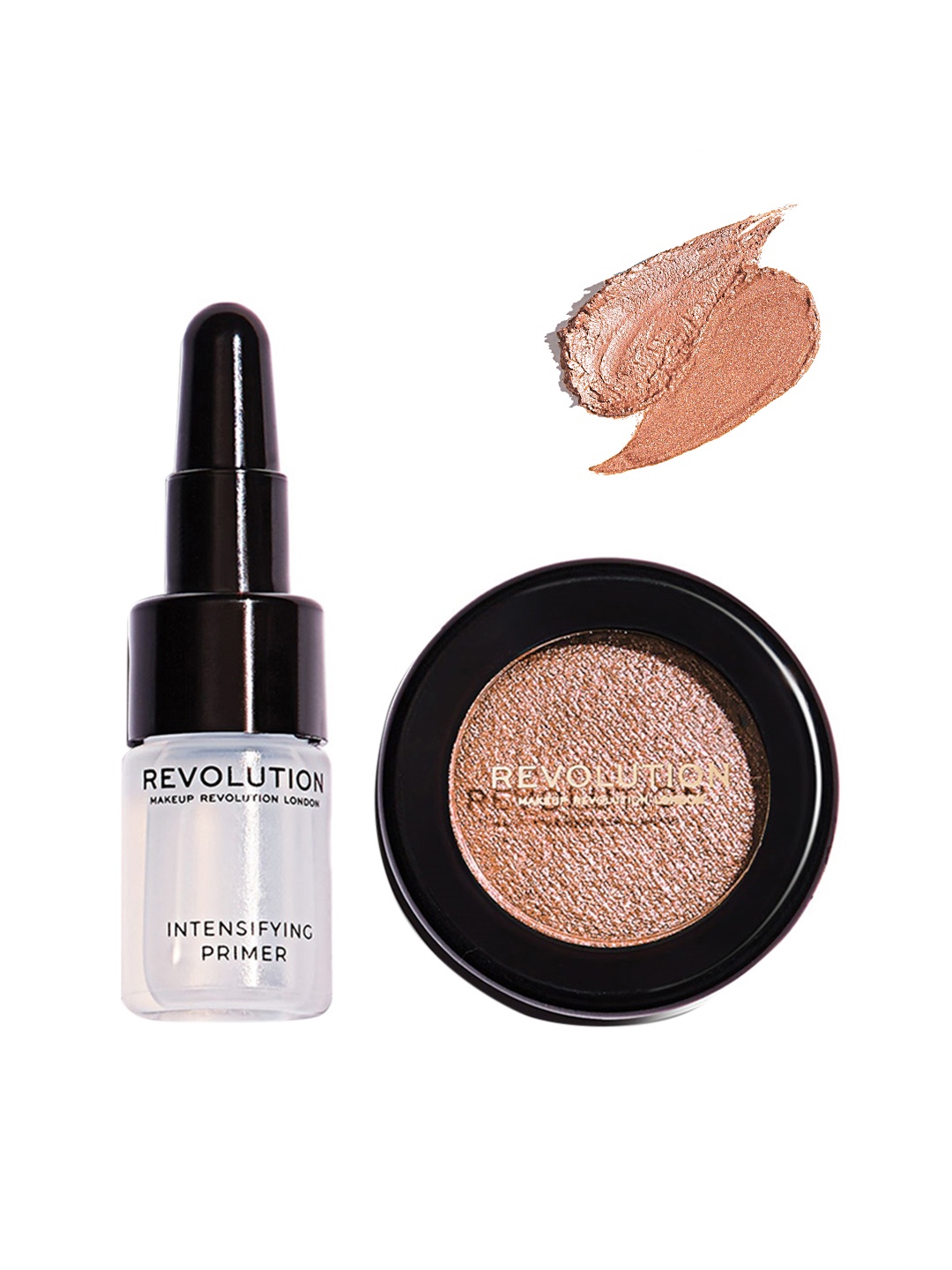 

Makeup Revolution Eye Primer & Flawless Foils Eyeshadow - Rose Gold