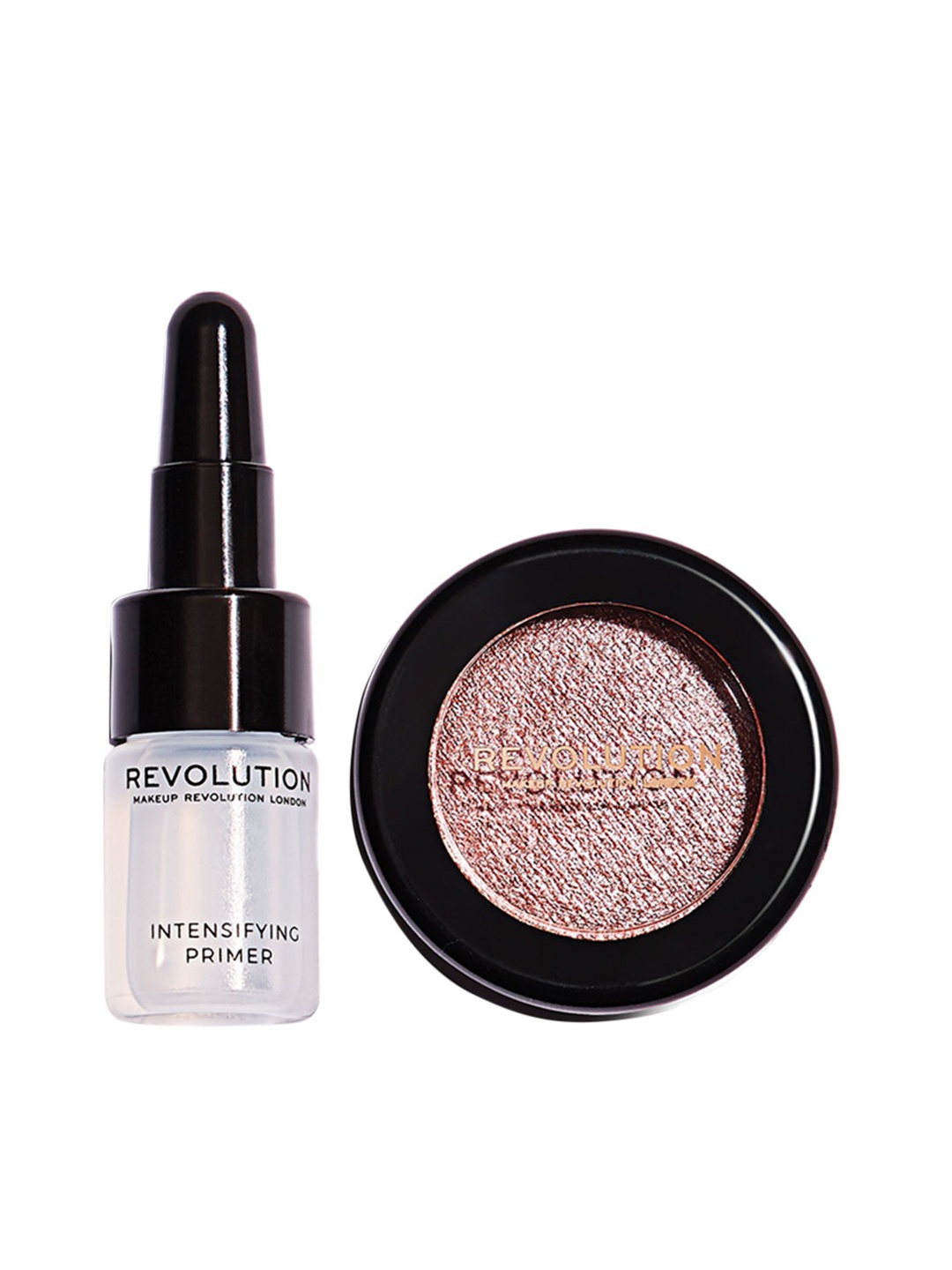

Makeup Revolution Eye Primer & Flawless Foils Eyeshadow - Rival, Gold