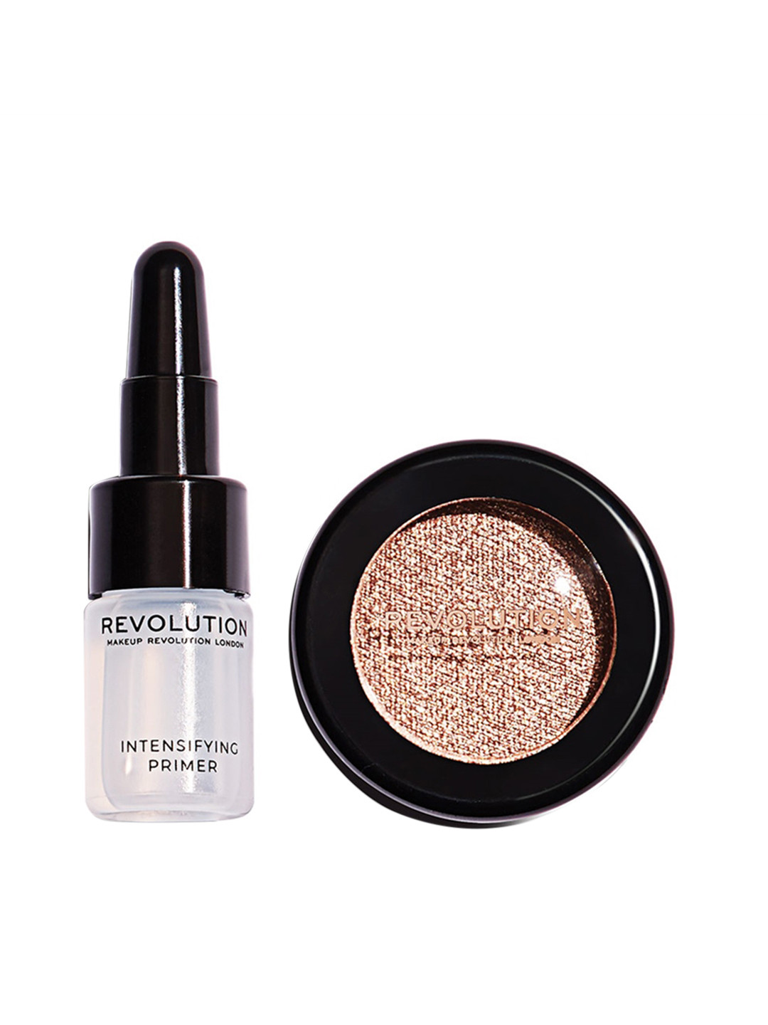 

Makeup Revolution London Set of Eye Primer & Flawless Foils Eyeshadow - Rebound, Rose gold