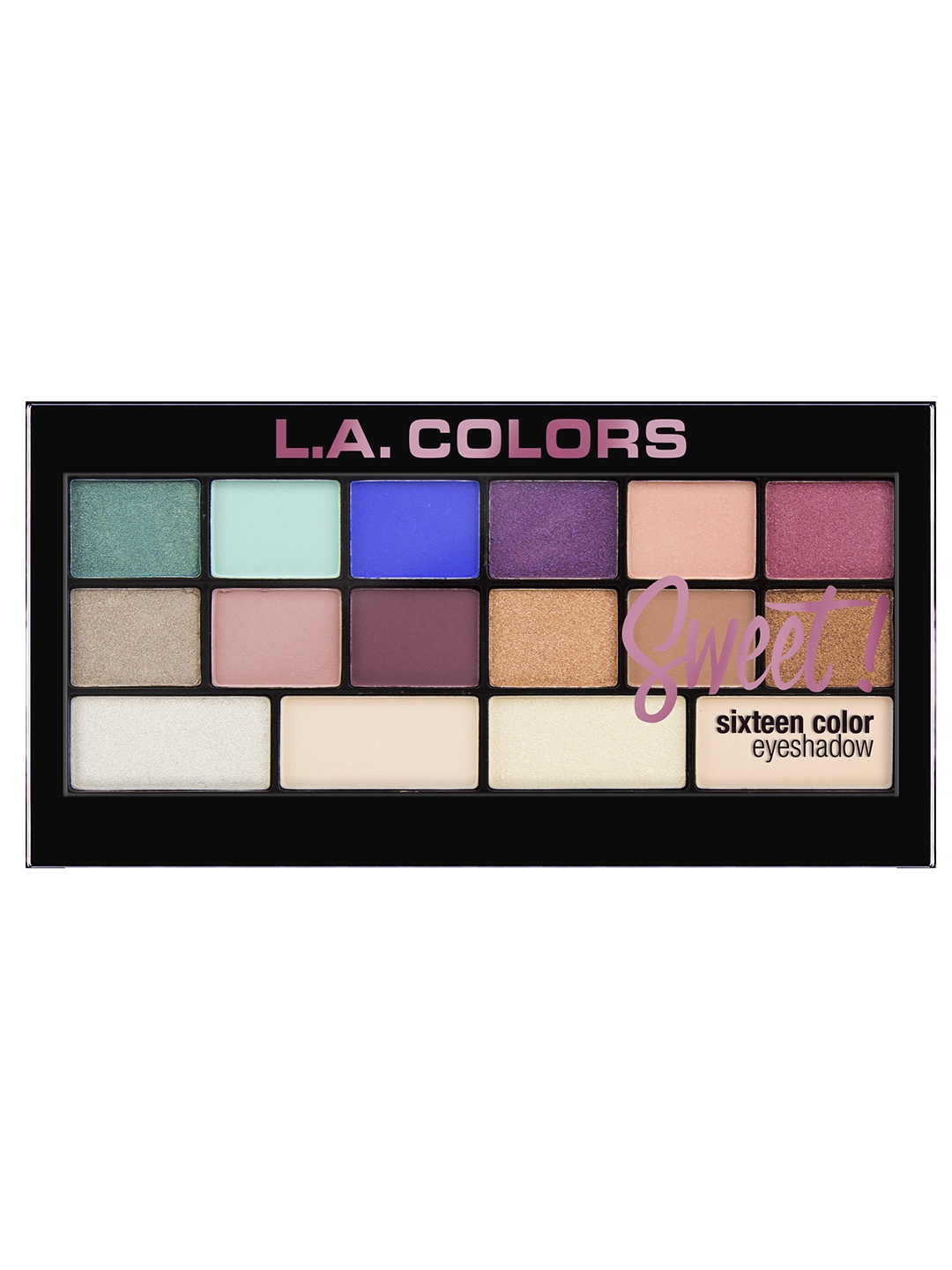 

L.A colors Sweet! 16 Color Playful Eyeshadow Palette C30466, Multi