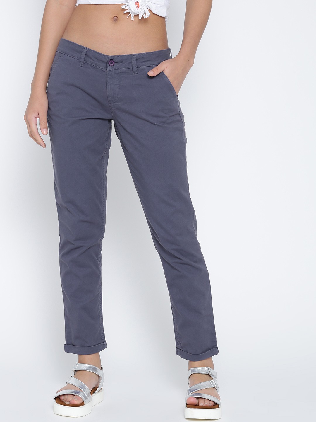 

Flying Machine Women Purple Twiggy Super Skinny Fit Trousers