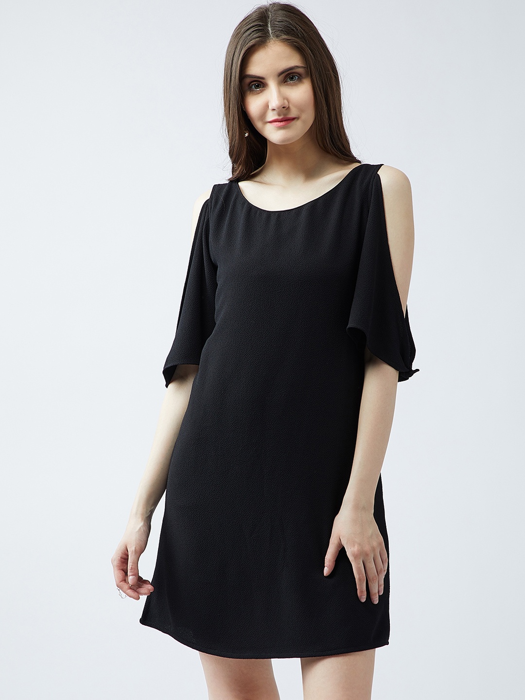 

MAGRE Women Black Solid A-Line Dress