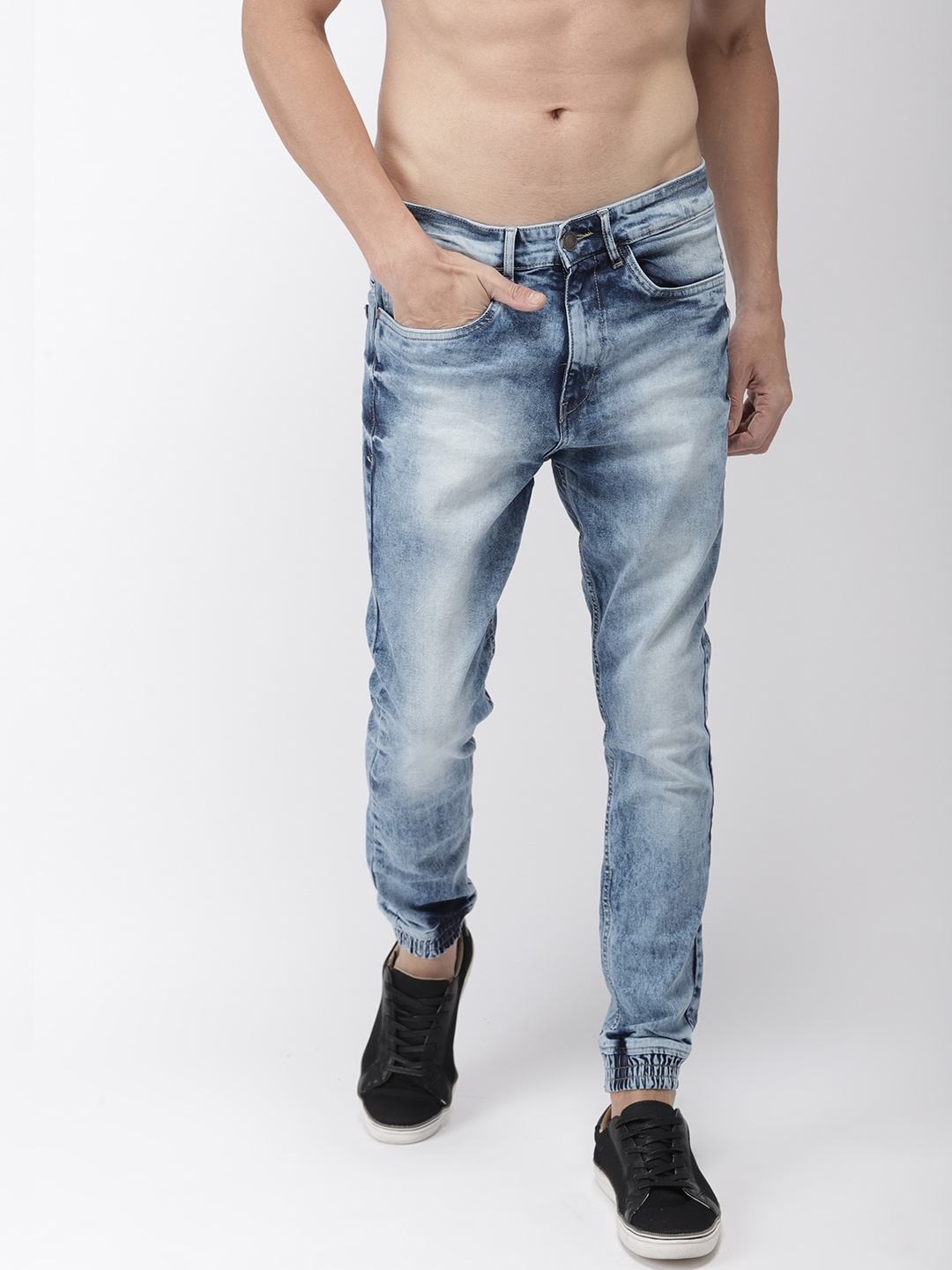 

HIGHLANDER Men Blue Jogger Mid-Rise Clean Look Jeans