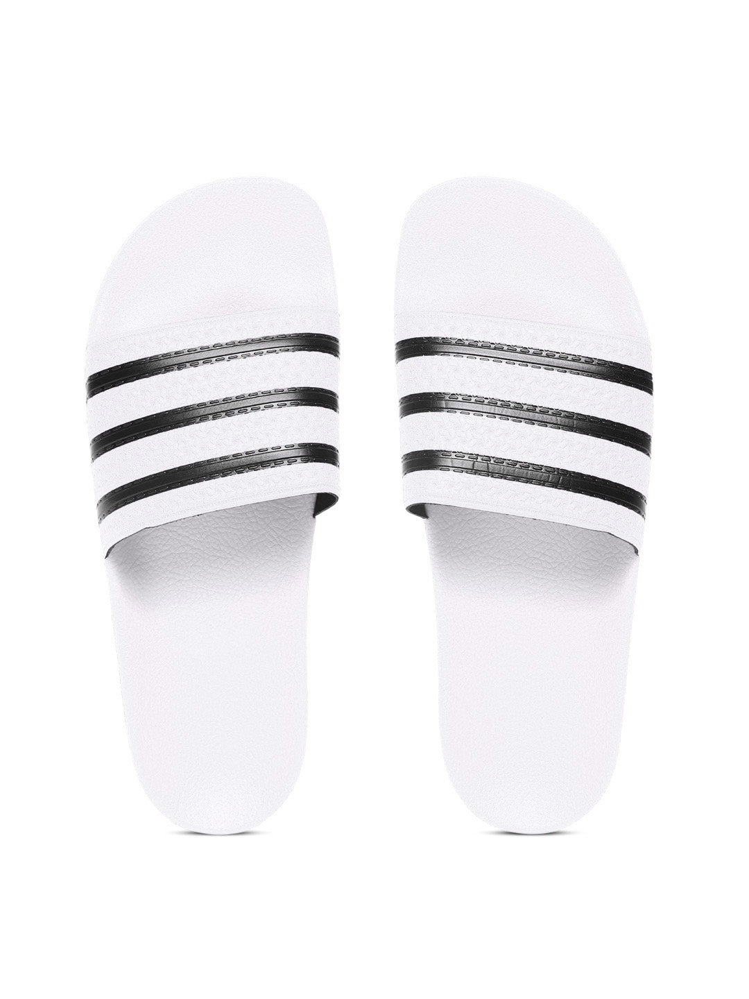 

ADIDAS Originals Men White & Black ADILETTE Striped Sliders